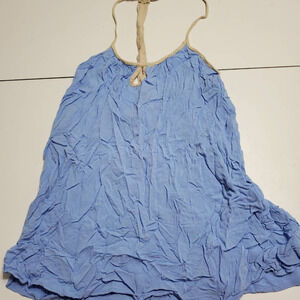 Sister Womens Camisole Top Blue Gauzy‎ Sleeveless Spaghetti Strap Racerback S